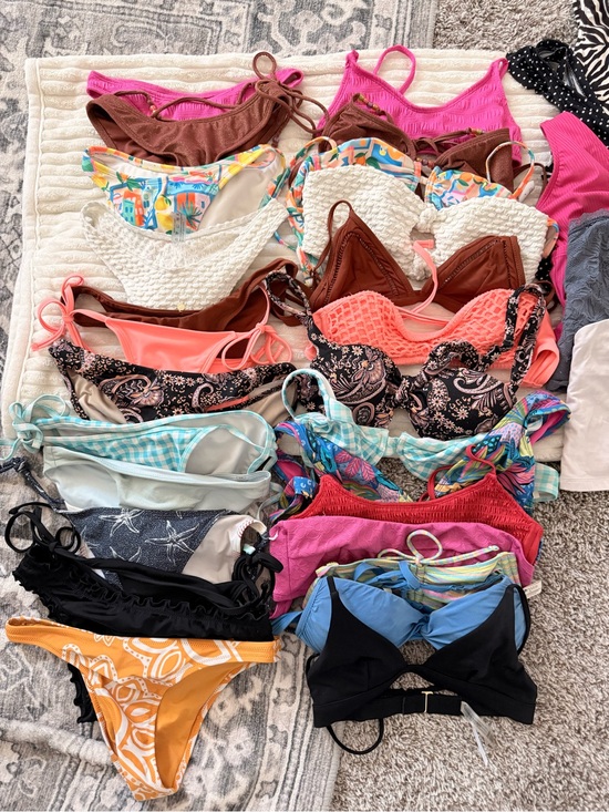 Target Other - Target Women’s Bikini Mix - Pink, Brown, Coral, White & Blue Accents